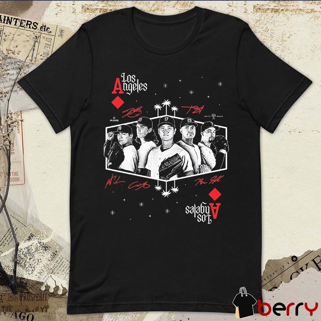 Los Angeles Aces Baseball Players Shohei Ohtani Tarik Skubal MLB Signatures t-shirt