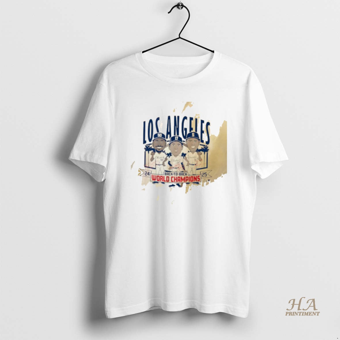 Official Los Angeles Baseball Back To Back World Champs Caricatures Shirt Hoodie Sweatshirt | PurePodTees.com