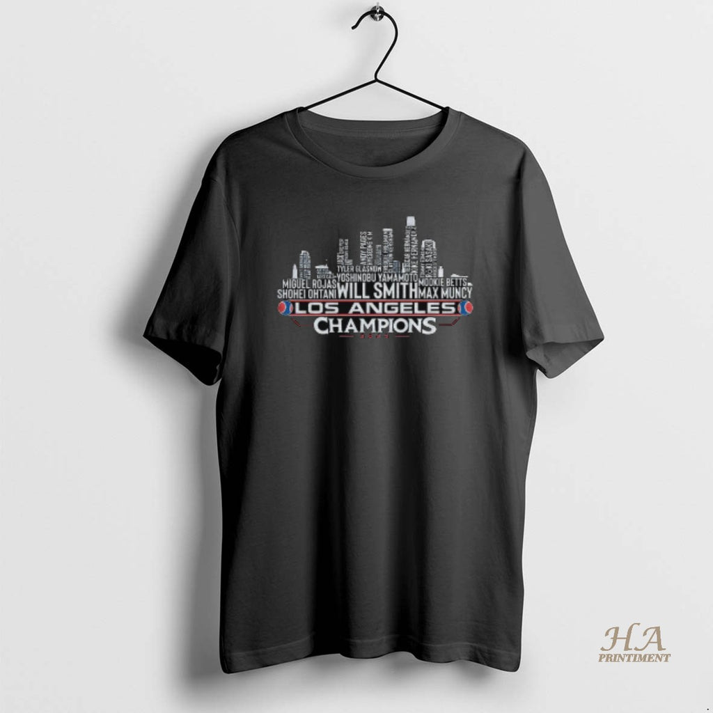 Official Los Angeles Baseball World Champions Team Series 2025 La City Skyline Shirt Hoodie Sweatshirt | PurePodTees.com