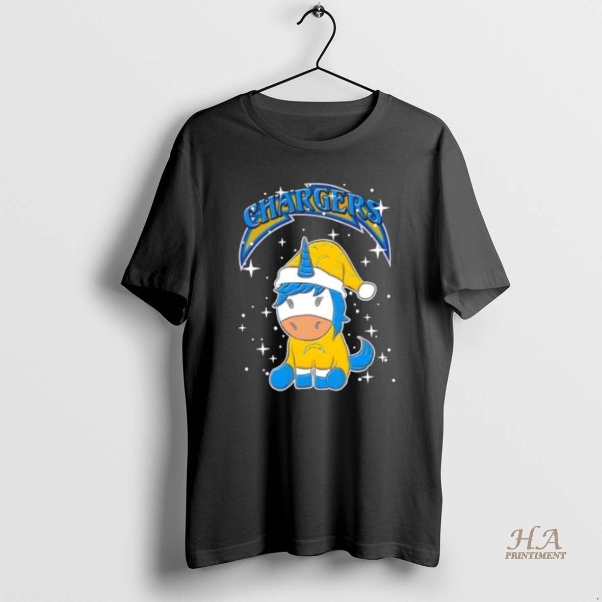 Official Los Angeles Chargers Football X Unicorn Merry Christmas Shirt Hoodie Sweatshirt | PurePodTees.com