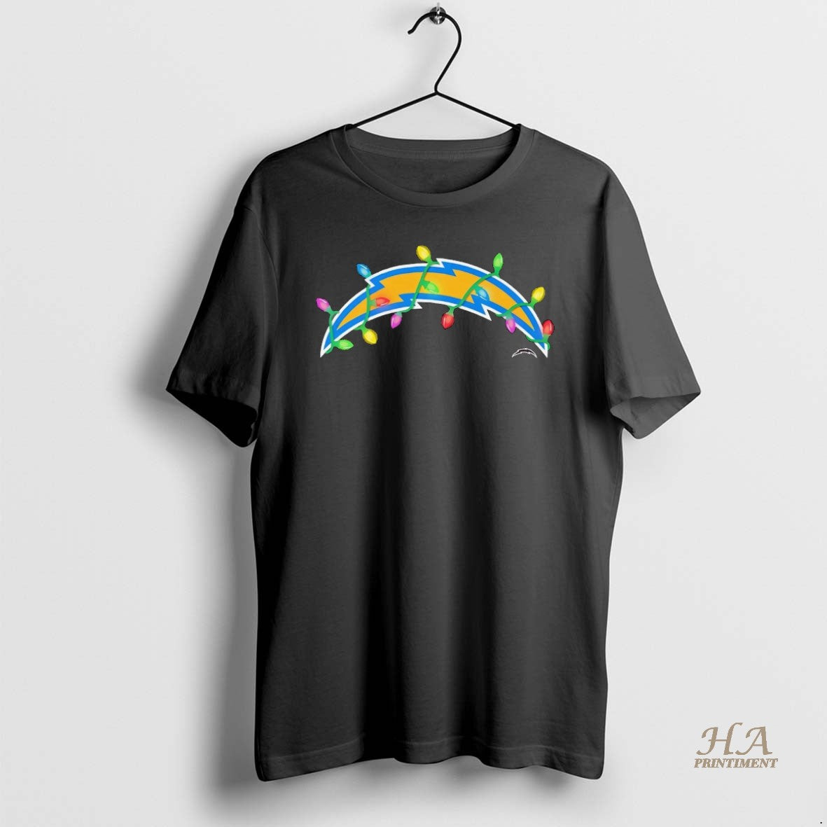 Official Los Angeles Chargers Logo Christmas Light Shirt Hoodie Sweatshirt | PurePodTees.com