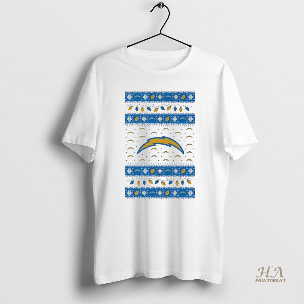 Official Los Angeles Chargers Ugly Christmas Light Shirt Hoodie Sweatshirt | PurePodTees.com