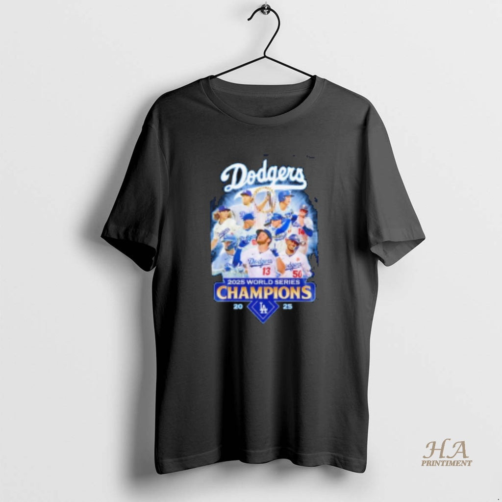 Official Los Angeles Dodger 2025 World Series Champions All Team Shirt Hoodie Sweatshirt | PurePodTees.com