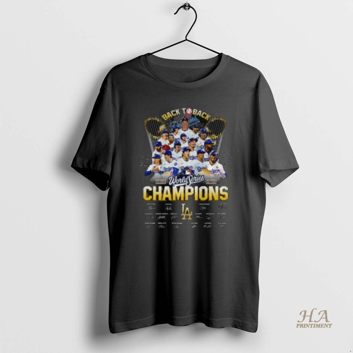 Official Los Angeles Dodgers 2024 2025 Back To Back World Series Champs Signatures Shirt Hoodie Sweatshirt | PurePodTees.com