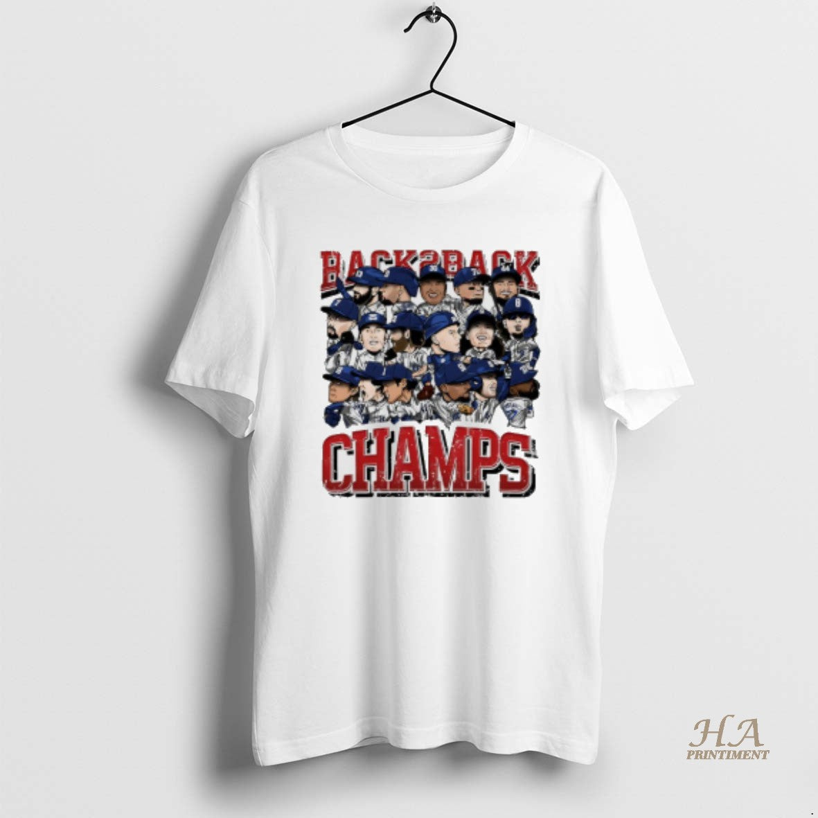 Official Los Angeles Dodgers 2025 Back 2 Back Champs Players Cartoon Shirt Hoodie Sweatshirt | PurePodTees.com