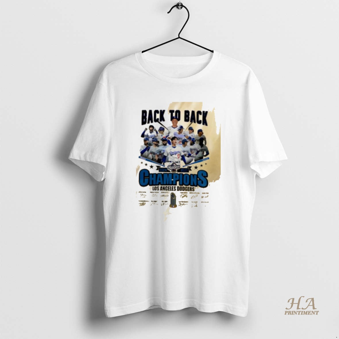 Official Los Angeles Dodgers 2025 World Series Back To Back Champions Signatures Shirt Hoodie Sweatshirt | PurePodTees.com