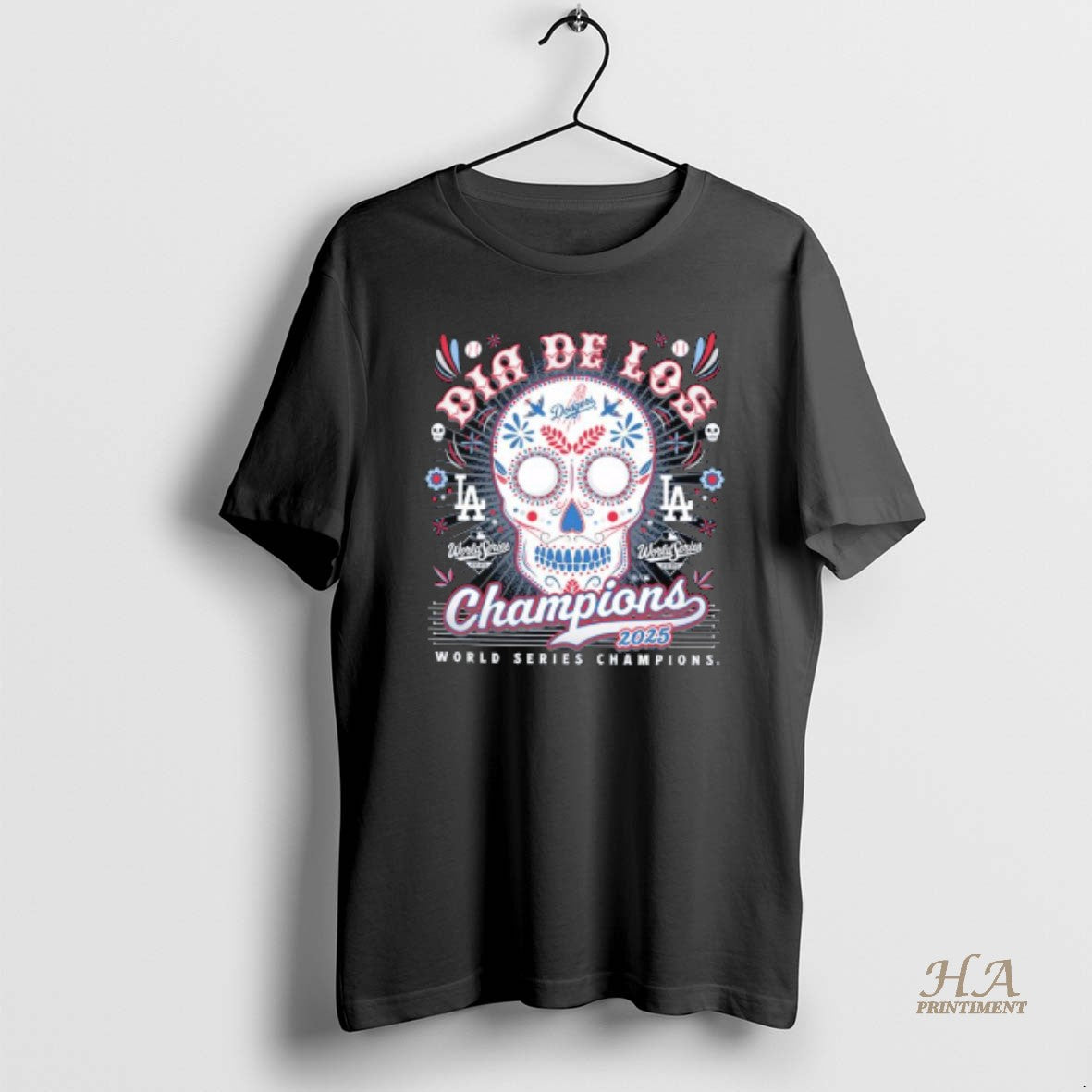 Official Los Angeles Dodgers 2025 World Series Champions Dia De Los Champions Shirt Hoodie Sweatshirt | PurePodTees.com
