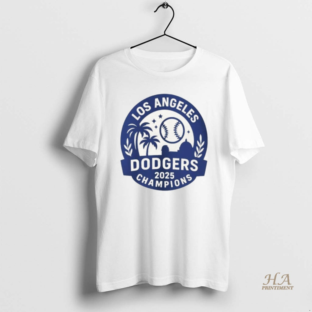 Official Los Angeles Dodgers 2025 World Series Champions Mlb Logo Shirt Hoodie Sweatshirt | PurePodTees.com