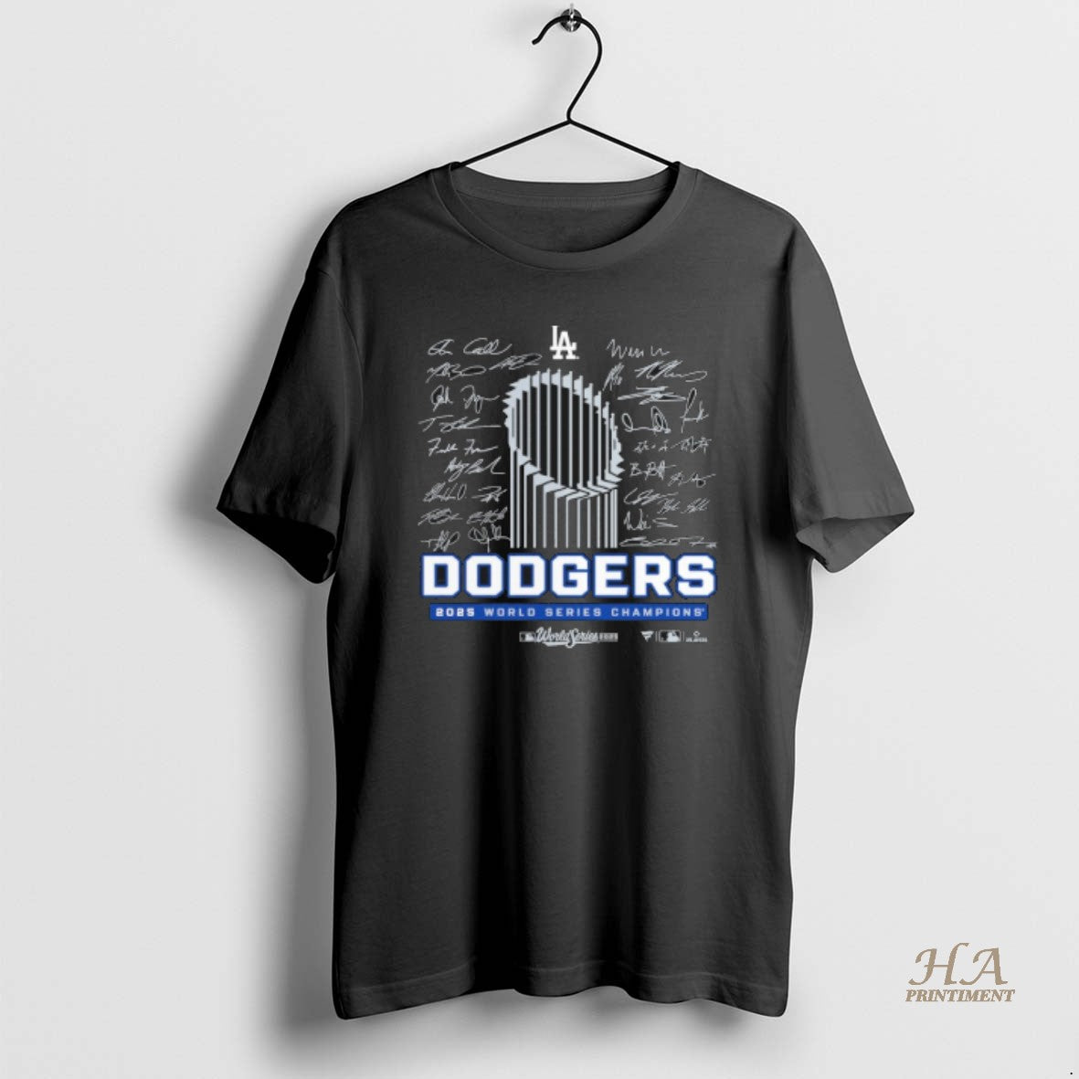 Official Los Angeles Dodgers 2025 World Series Champions Signature Roster Shirt Hoodie Sweatshirt | PurePodTees.com