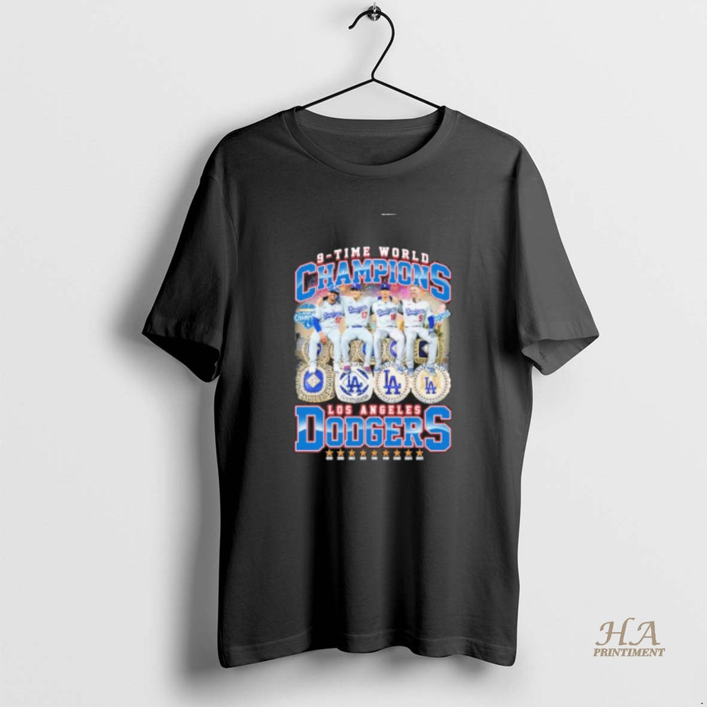 Official Los Angeles Dodgers 9 Time World Series Champions Shirt Hoodie Sweatshirt | PurePodTees.com