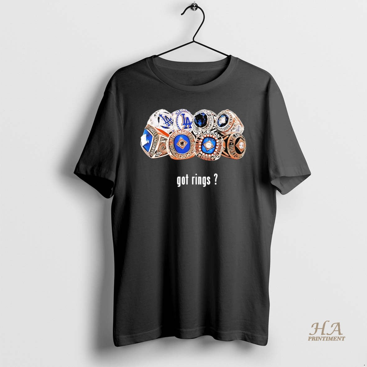 Official Los Angeles Dodgers 9x Champions Got Rings Shirt Hoodie Sweatshirt | PurePodTees.com