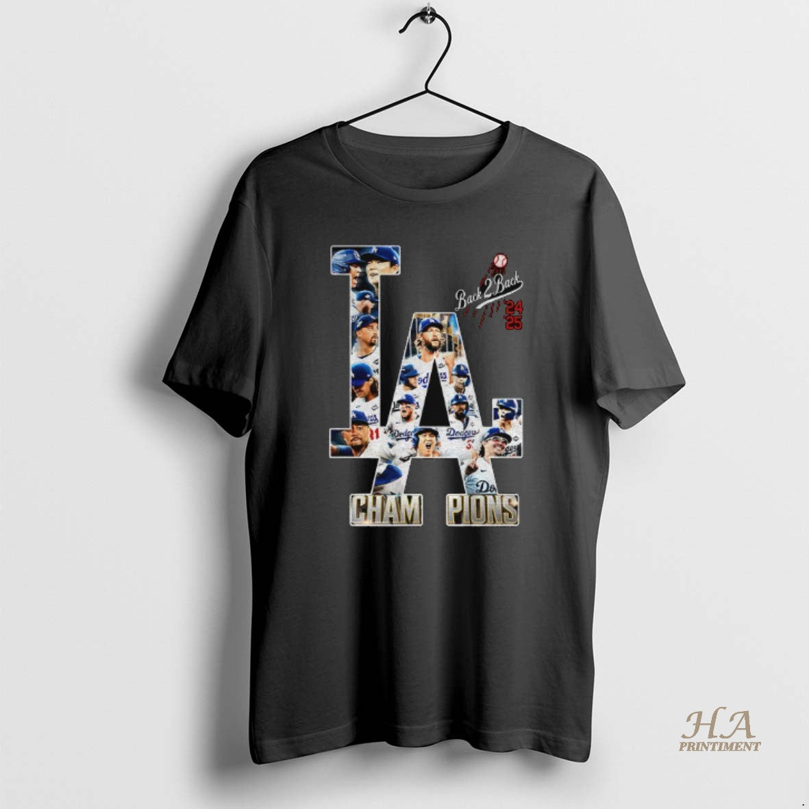 Official Los Angeles Dodgers Back 2 Back Champions 2025 La Logo Shirt Hoodie Sweatshirt | PurePodTees.com