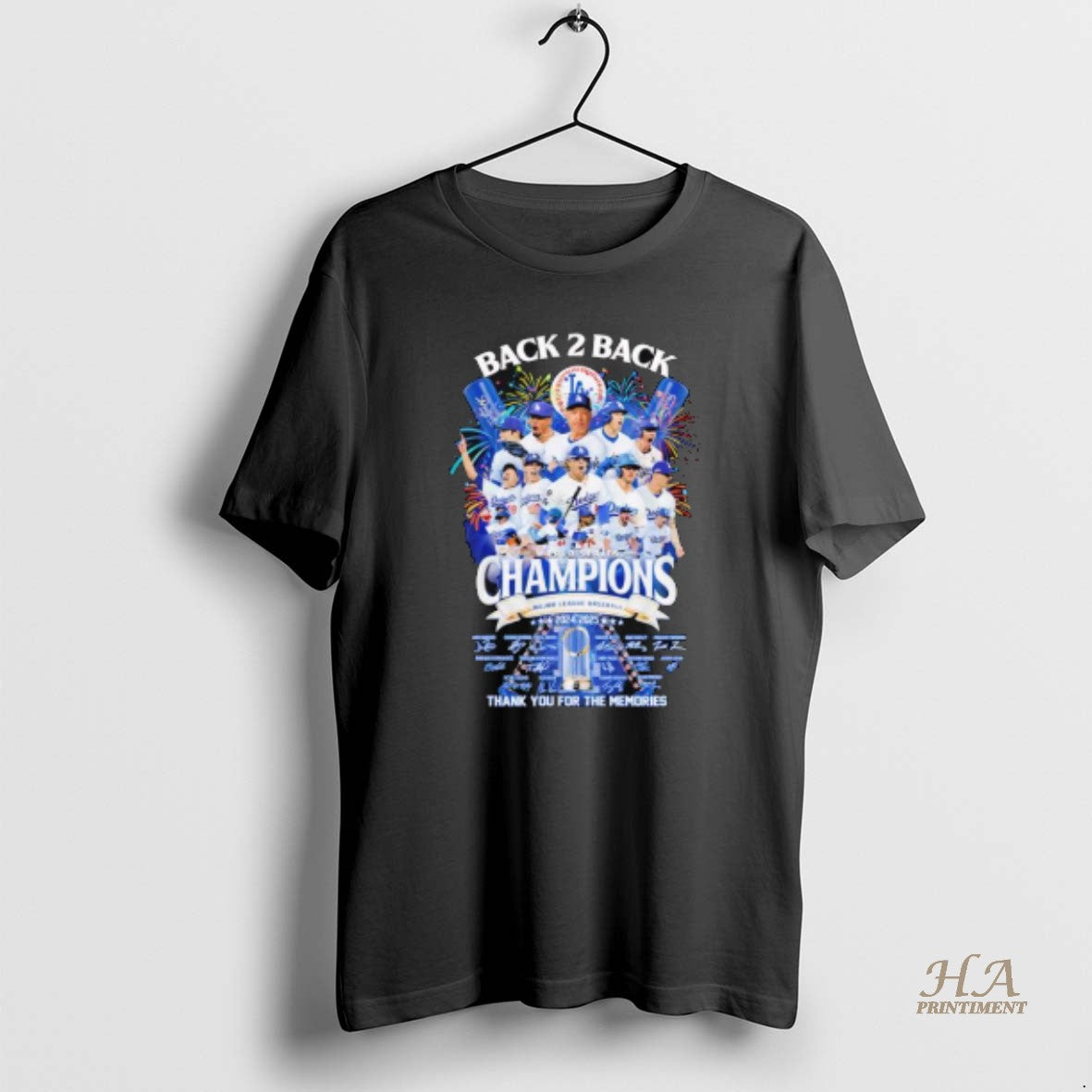 Official Los Angeles Dodgers Back 2 Back World Series Champions Thank You For The Memories Shirt Hoodie Sweatshirt