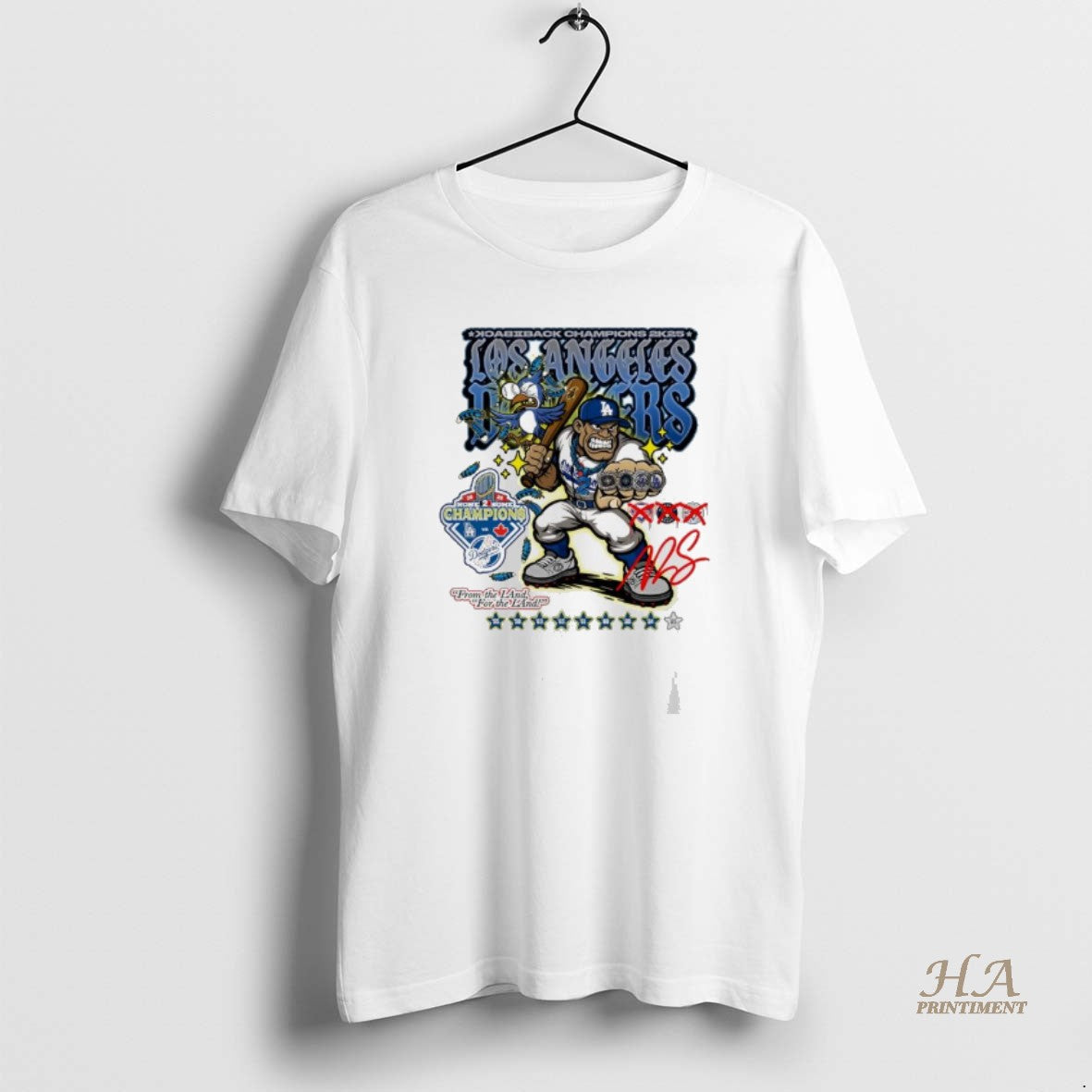 Official Los Angeles Dodgers Back 2k25 Champions None 2 Some Cartoon Shirt Hoodie Sweatshirt | PurePodTees.com
