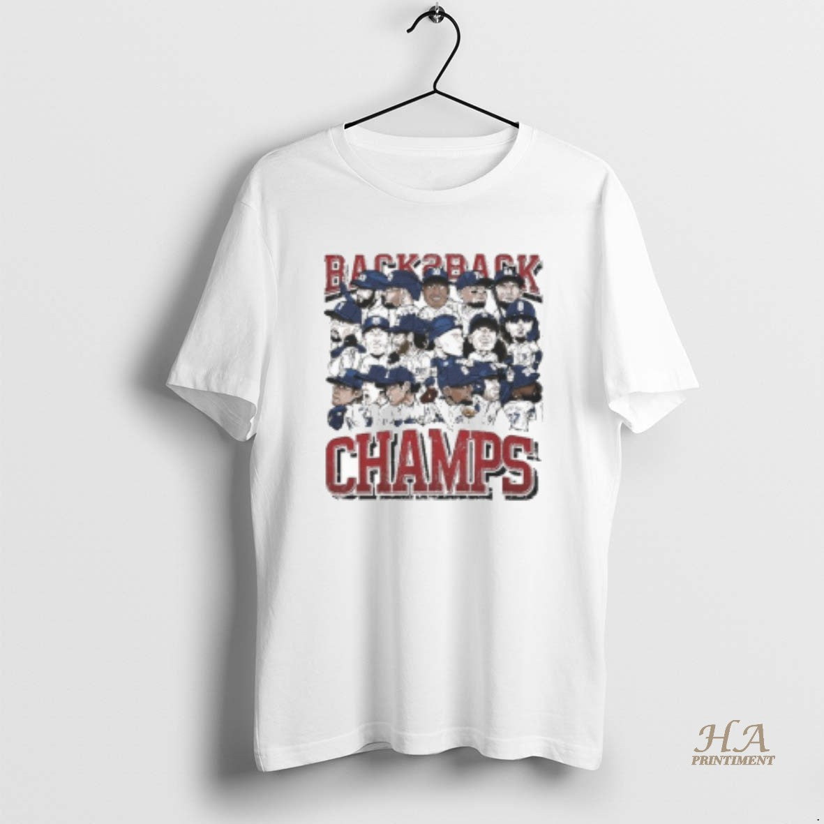Official Los Angeles Dodgers Baseball Back 2 Back Champs 2025 Team Cartoon Shirt Hoodie Sweatshirt | PurePodTees.com