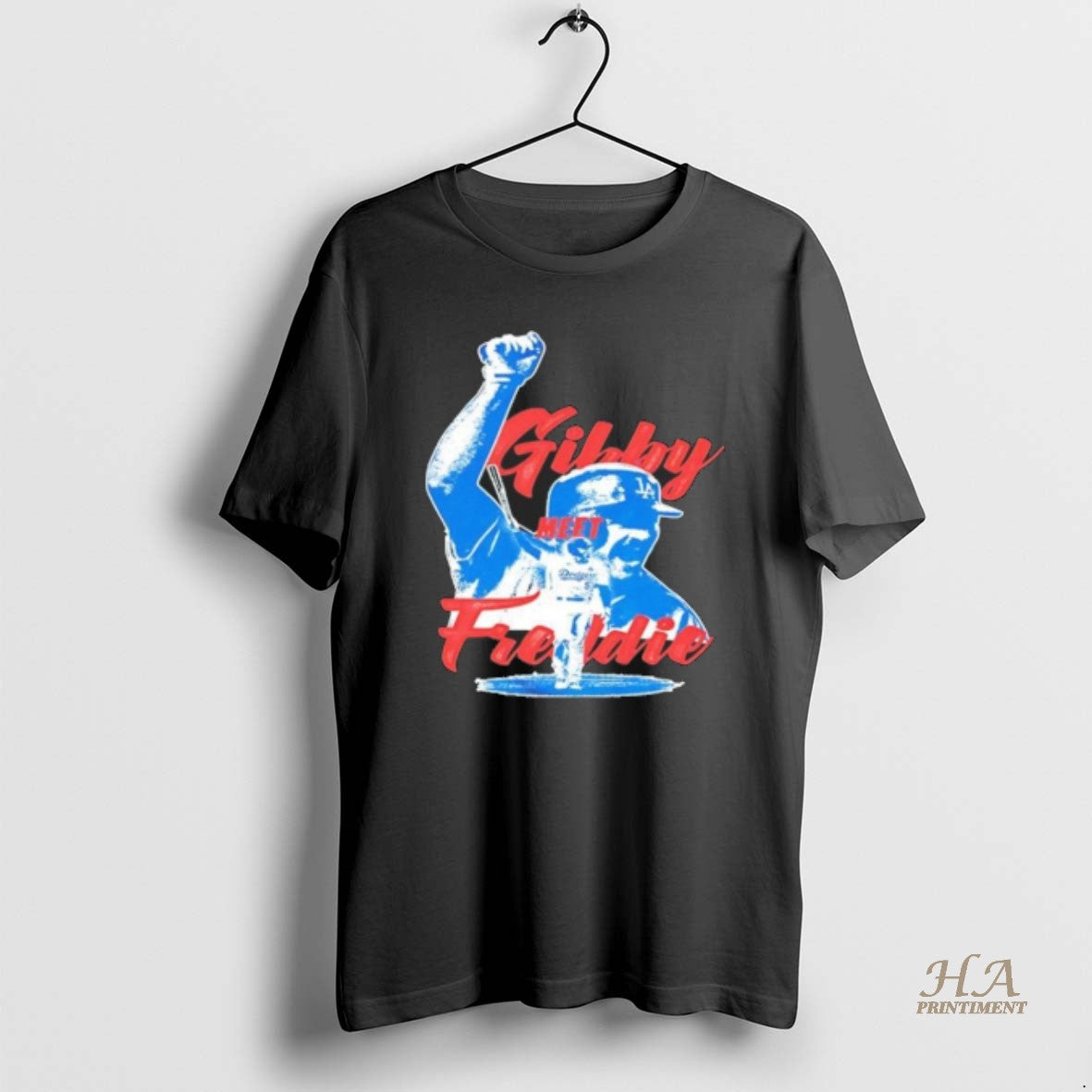 Official Los Angeles Dodgers Gibby Meet Freddie Freeman Shirt Hoodie Sweatshirt | PurePodTees.com