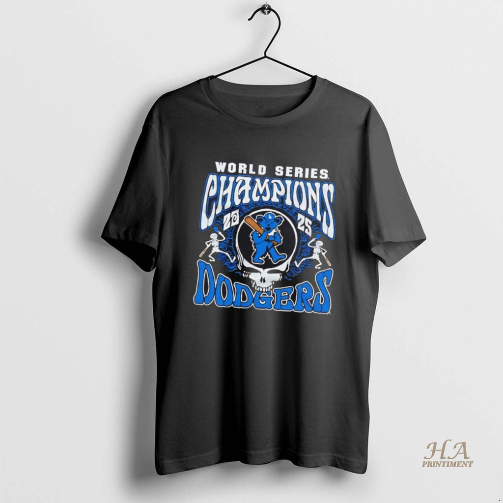 Official Los Angeles Dodgers Grateful Dead World Series Champions 2025 Shirt Hoodie Sweatshirt | PurePodTees.com