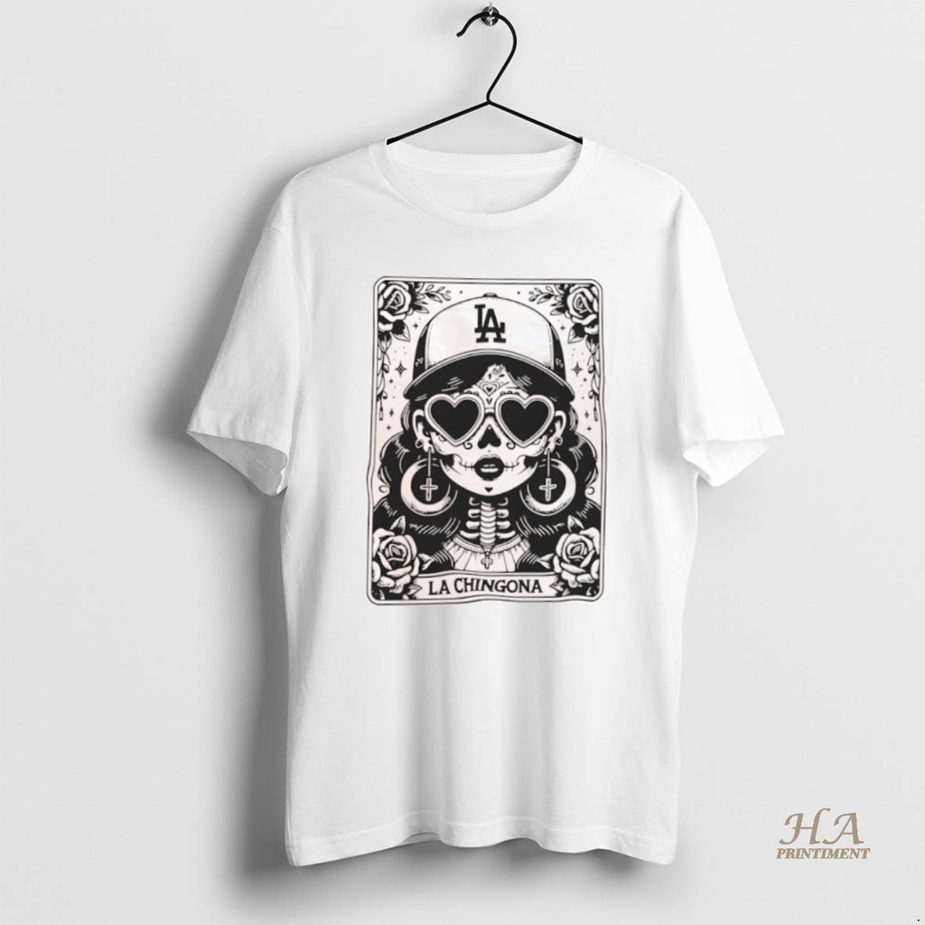 Official Los Angeles Dodgers La Chingona Tarot Card Shirt Hoodie Sweatshirt | PurePodTees.com