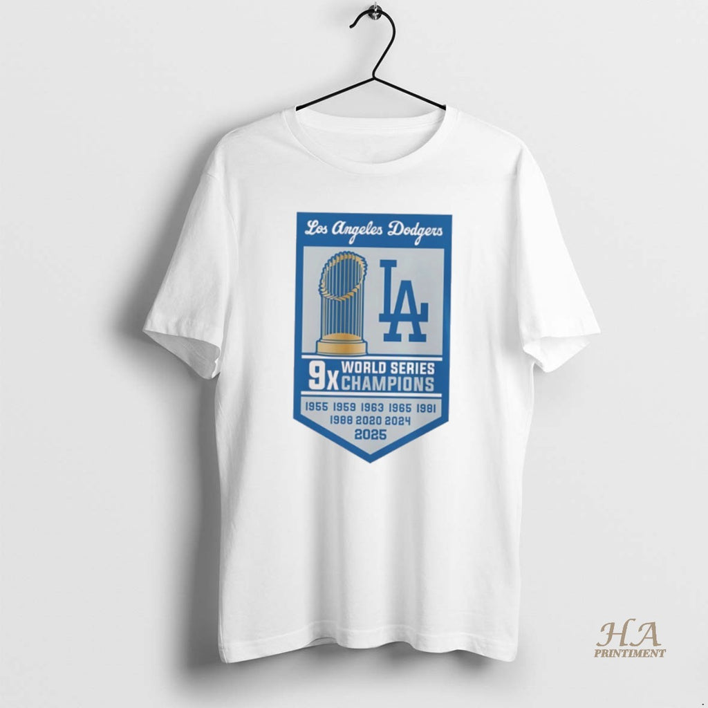 Official Los Angeles Dodgers Mlb 9x World Series Champions 2025 Shirt Hoodie Sweatshirt | PurePodTees.com