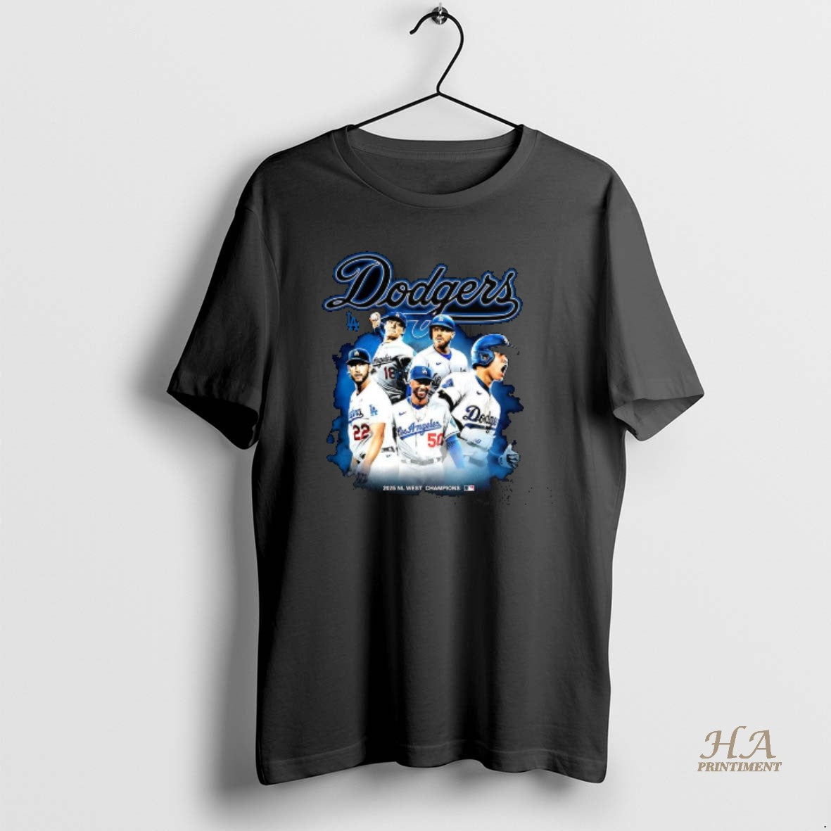 Official Los Angeles Dodgers Nl West Champions 2025 Player Collage Shirt Hoodie Sweatshirt | PurePodTees.com