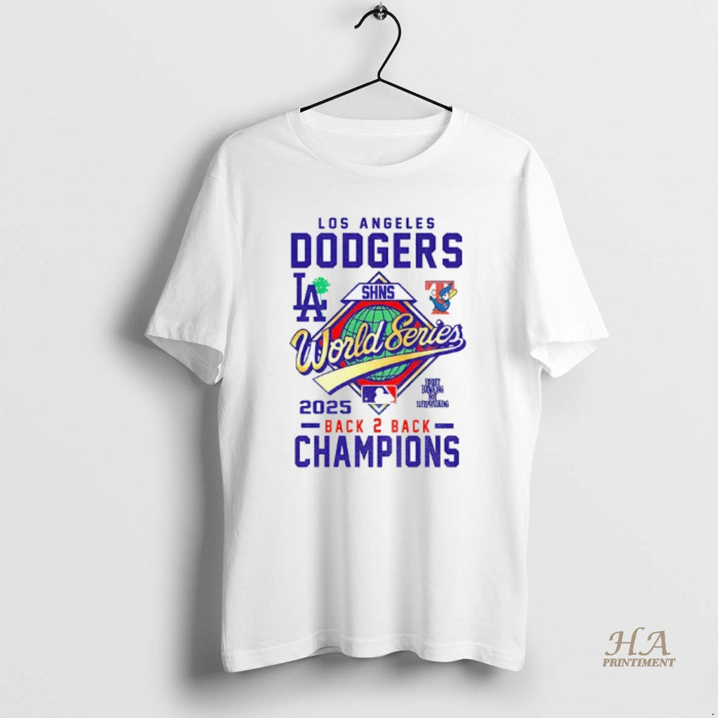 Official Los Angeles Dodgers Shns World Series Mlb Back 2 Back Champions Logo Shirt Hoodie Sweatshirt | PurePodTees.com