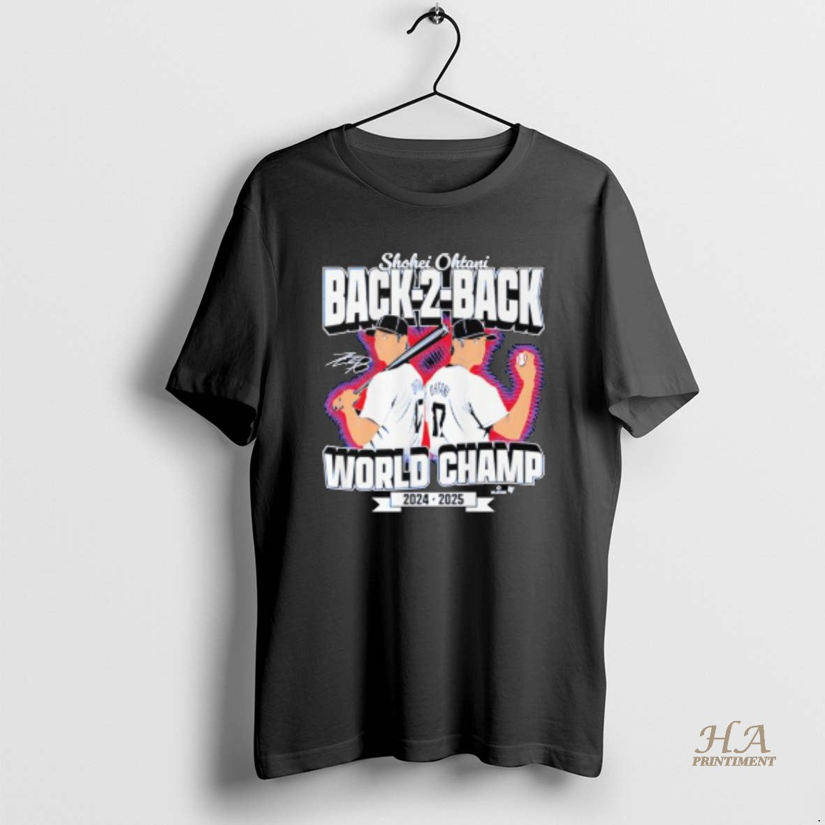 Official Los Angeles Dodgers Shohei Ohtani Back To Back World Champs Shirt Hoodie Sweatshirt | PurePodTees.com