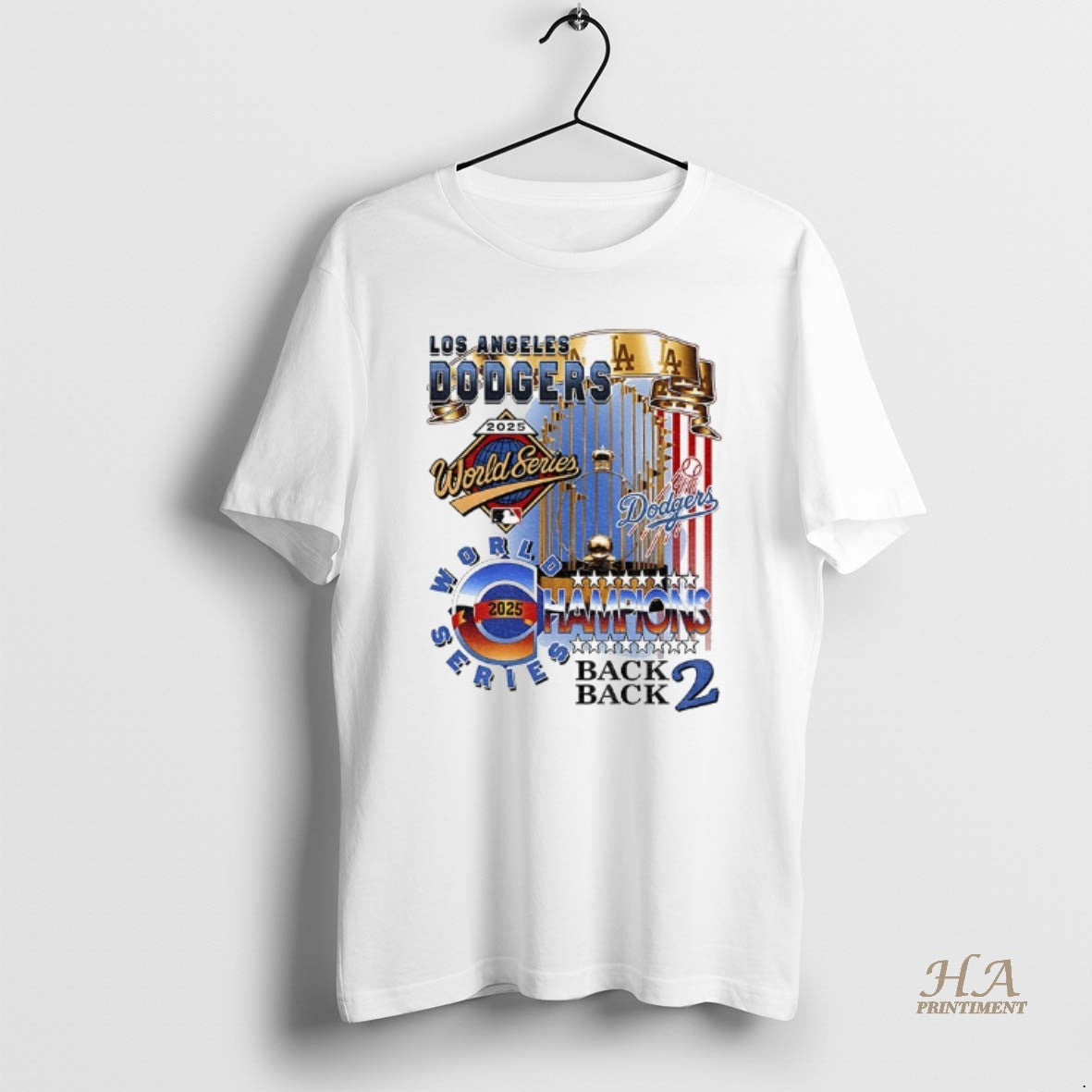 Official Los Angeles Dodgers Trophy World Series Back 2 Back Champions 2025 Shirt Hoodie Sweatshirt | PurePodTees.com