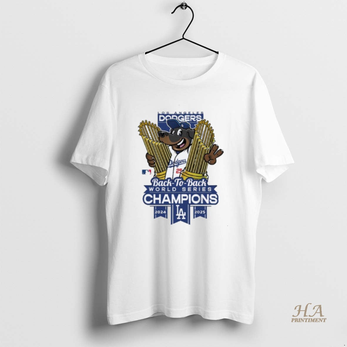 Official Los Angeles Dodgers Winner Mlb Back To Back Mascot Trophy Cup Hug World Series Shirt Hoodie Sweatshirt