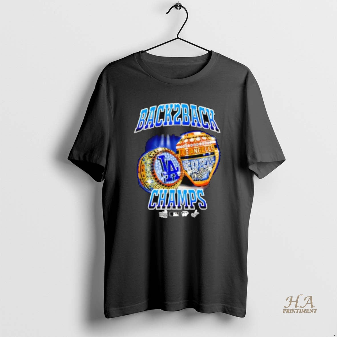 Official Los Angeles Dodgers Back 2 Back Champs Ring Shirt Hoodie Sweatshirt | PurePodTees.com
