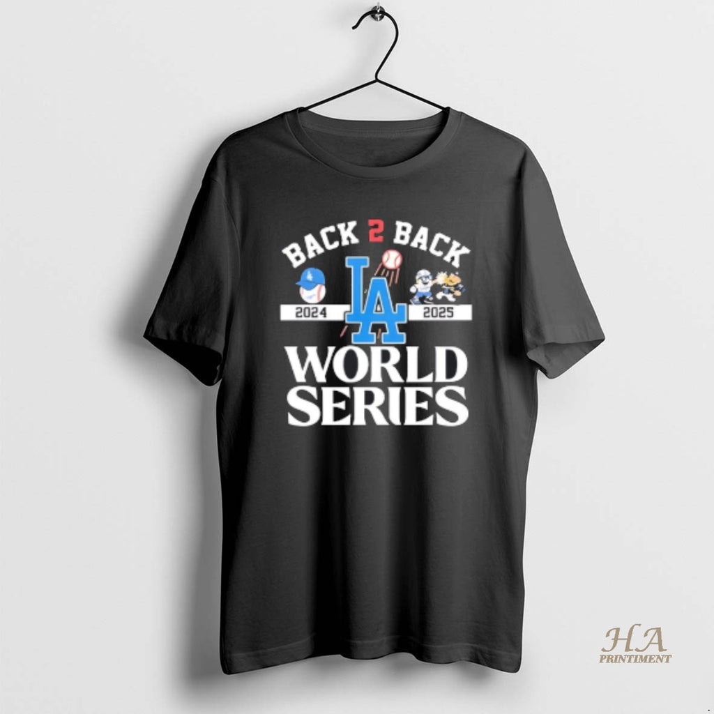 Official Los Angeles Dodgers Back 2 Back World Series 2024 2025 Shirt Hoodie Sweatshirt | PurePodTees.com