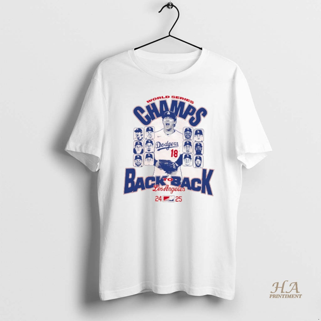 Official Los Angeles Dodgers Back To Back World Series Champs 2024 2025 Shirt Hoodie Sweatshirt | PurePodTees.com