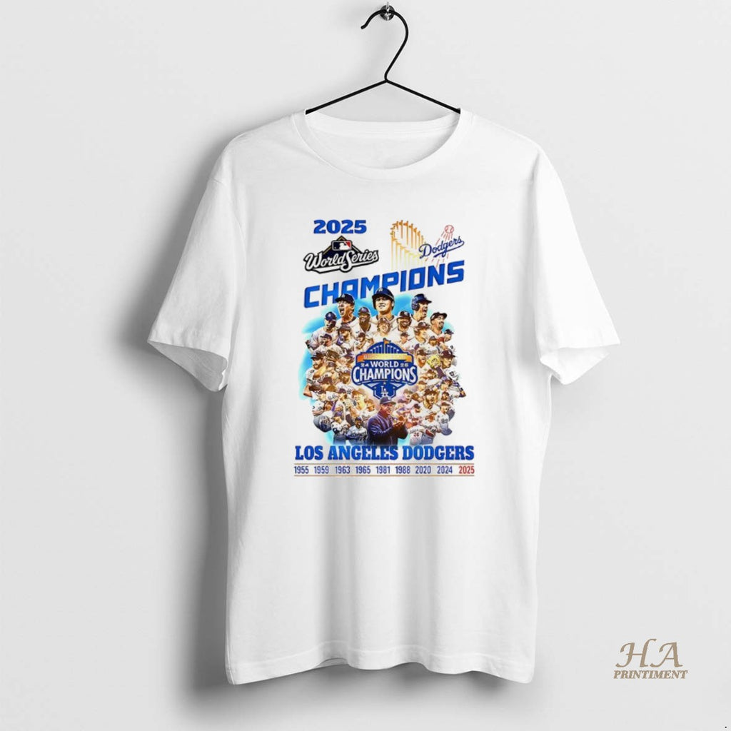 Official Los Angeles Dodgers Baseball X9 World Series Champions 2025 Shirt Hoodie Sweatshirt | PurePodTees.com