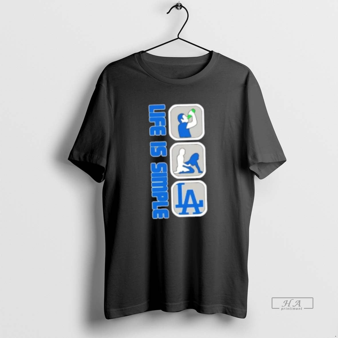Official Los Angeles Dodgers Baseball Life Is Simple Shirt Hoodie Sweatshirt | PurePodTees.com