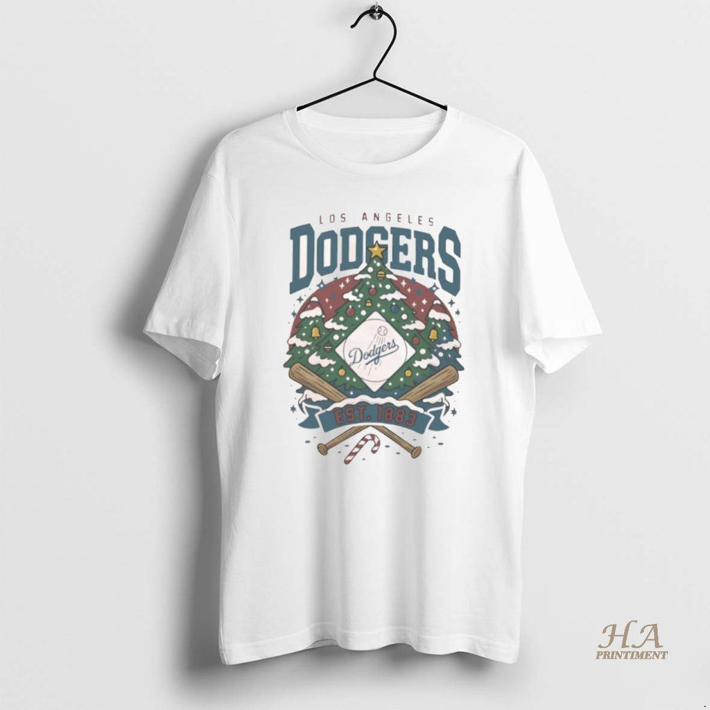 Official Los Angeles Dodgers Est 1883 Christmas Shirt Hoodie Sweatshirt | PurePodTees.com