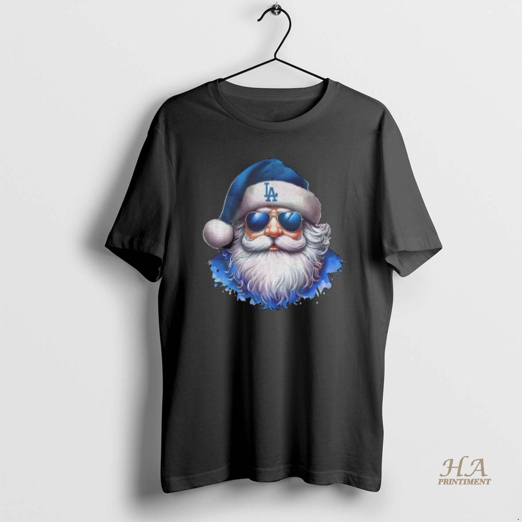 Official Los Angeles Dogers Baseball Santa Christmas Shirt Hoodie Sweatshirt | PurePodTees.com