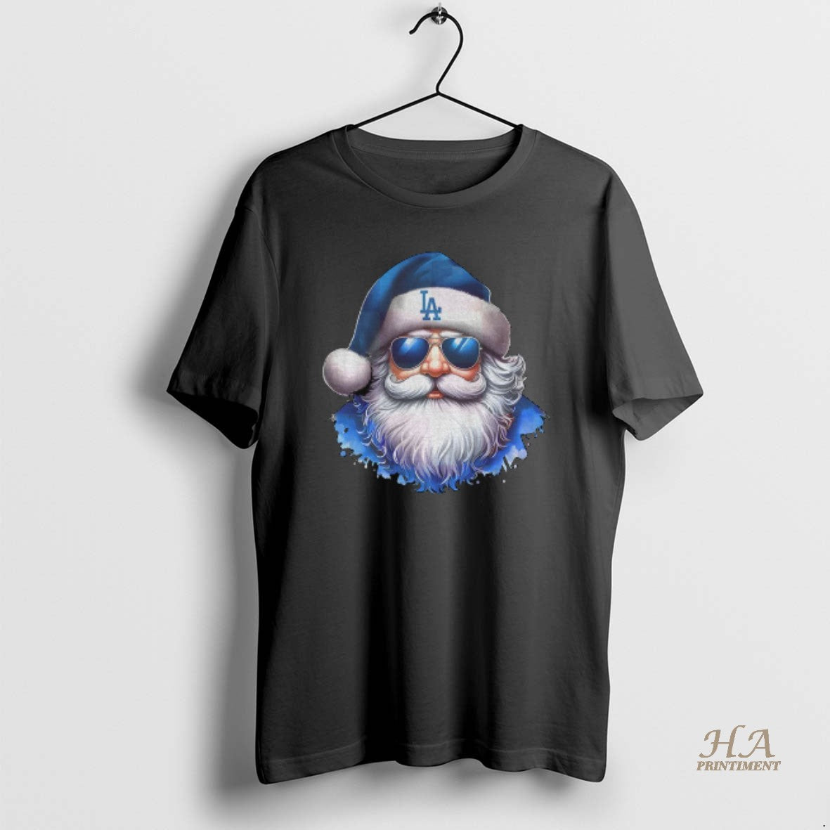 Official Los Angeles Dogers Baseball Santa Christmas Shirt Hoodie Sweatshirt | PurePodTees.com