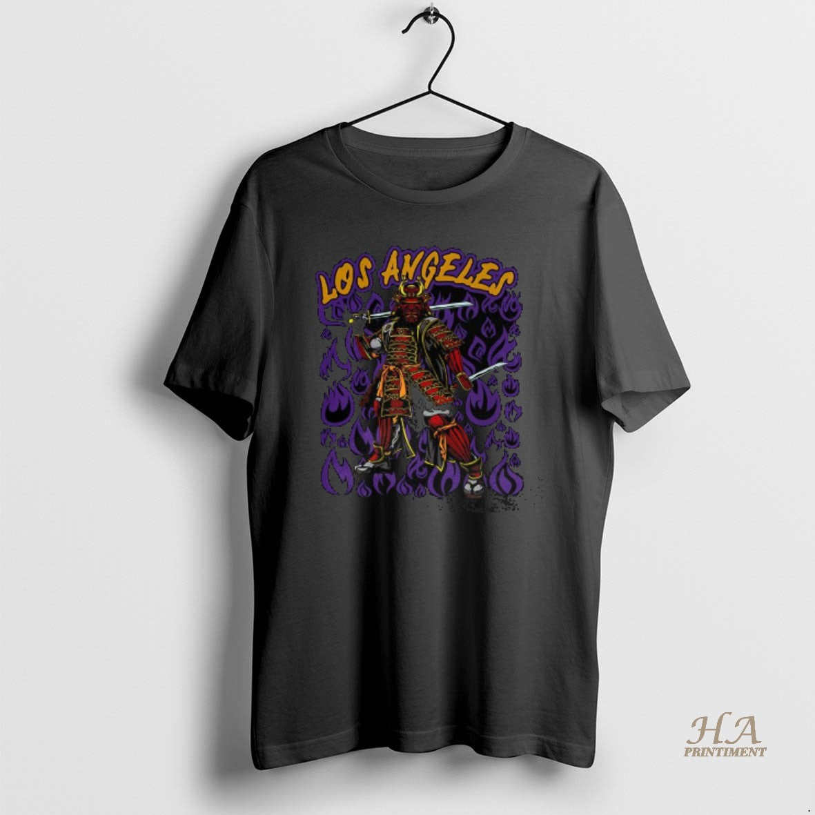 Official Los Angeles Lakers Basketball Japanese Samurai Warrior Shirt Hoodie Sweatshirt | PurePodTees.com