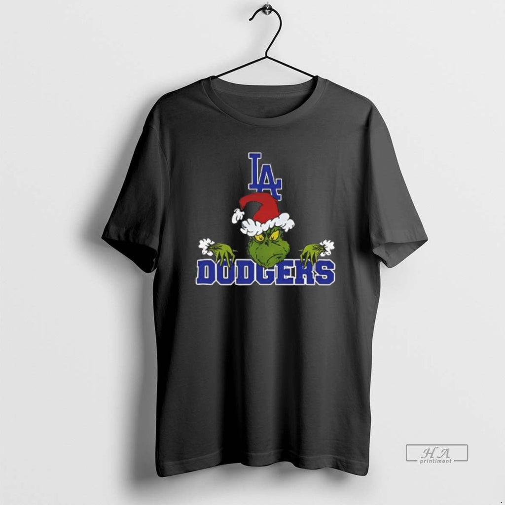 Official Los Angeles Dodgers Logo Baseball Grinch Christmas