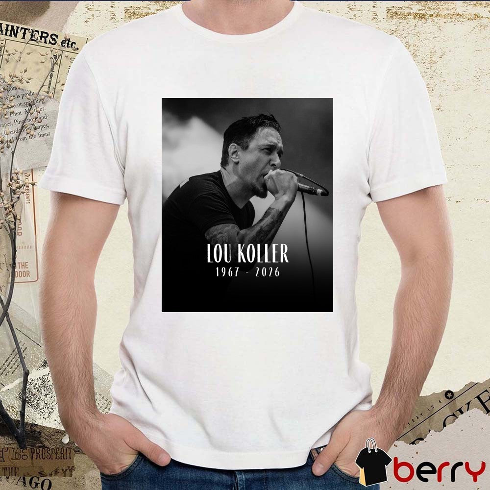 Lou Koller 1967 – 2026 Punk N’ Coffee Poster t-shirt