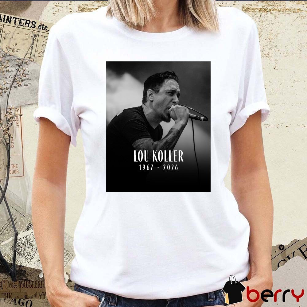 Lou Koller 1967 – 2026 Punk N’ Coffee Poster t-shirt