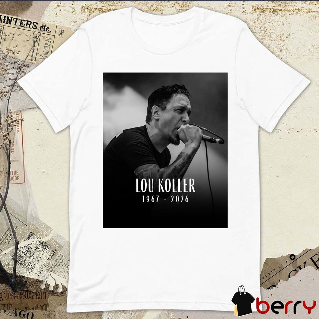 Lou Koller 1967 – 2026 Punk N’ Coffee Poster t-shirt