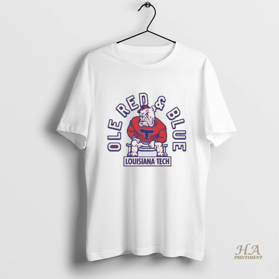 Official Louisiana Tech Ole Red And Blue Vintage Shirt Hoodie Sweatshirt | PurePodTees.com
