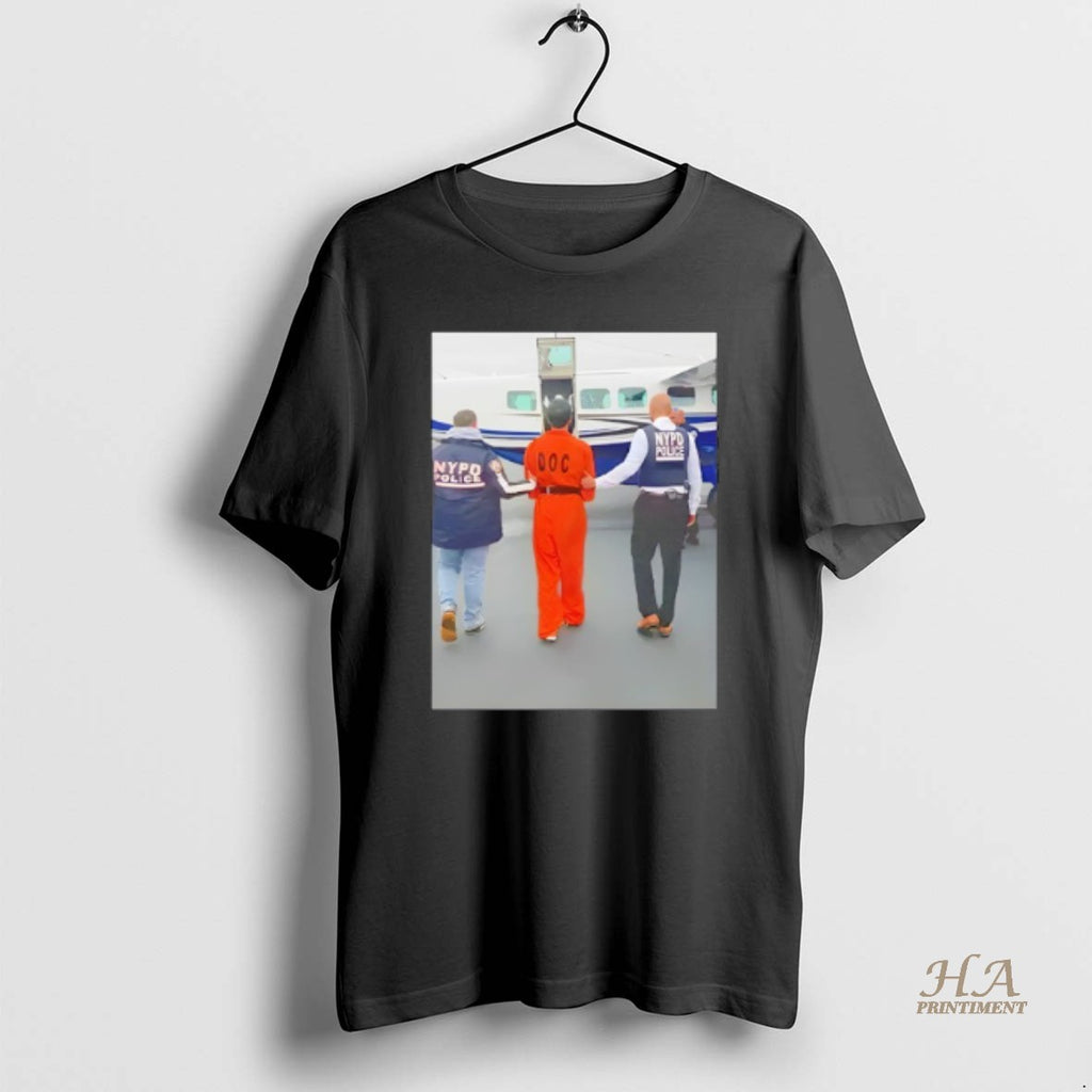 Official Luigi Mangione Is Escorted From An Nypd Helicopter In New York City Shirt Hoodie Sweatshirt | PurePodTees.com