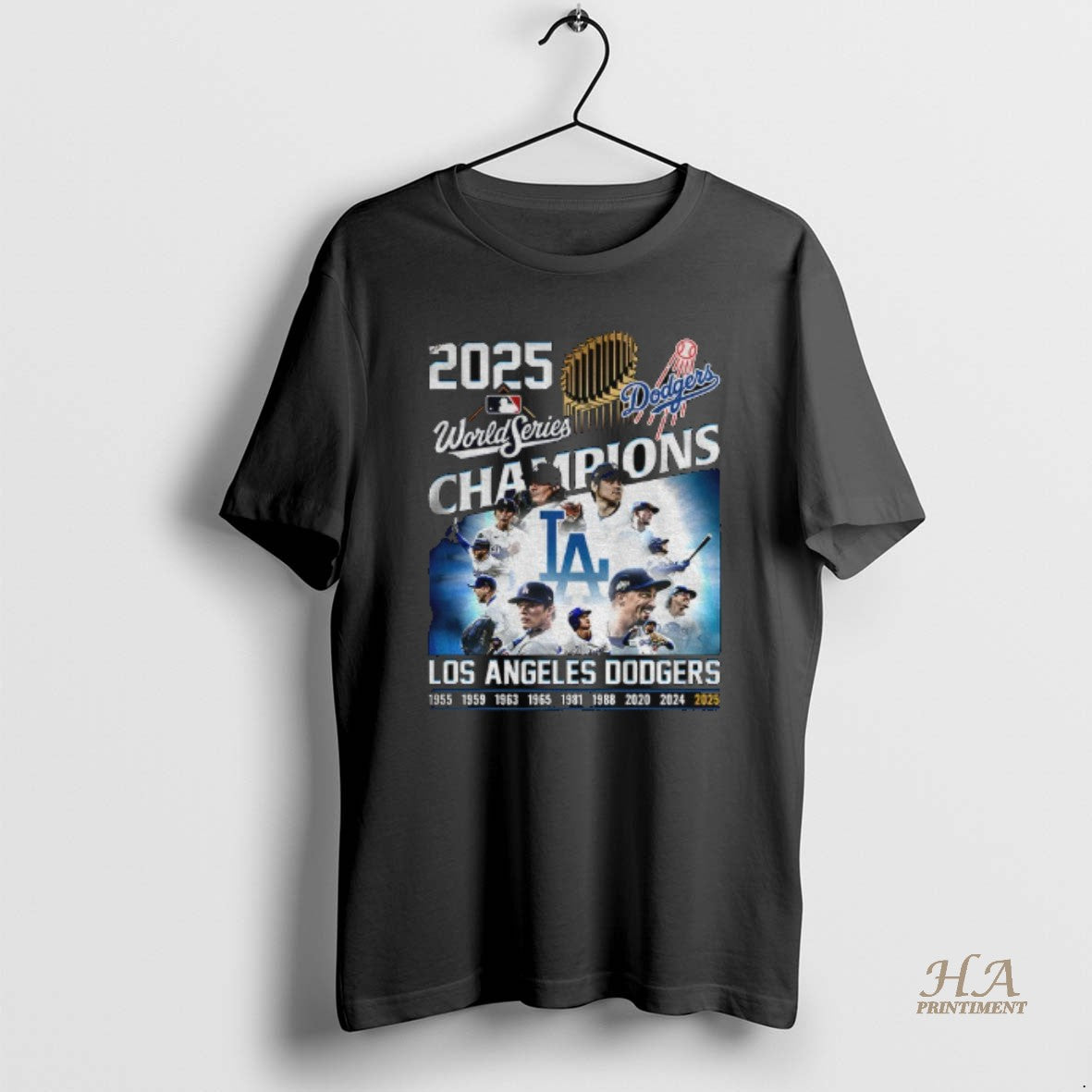 Official Mlb Los Angeles Dodgers 1955 2025 World Series Champion Baseball Los Angeles Fan Gift Shirt Hoodie Sweatshirt