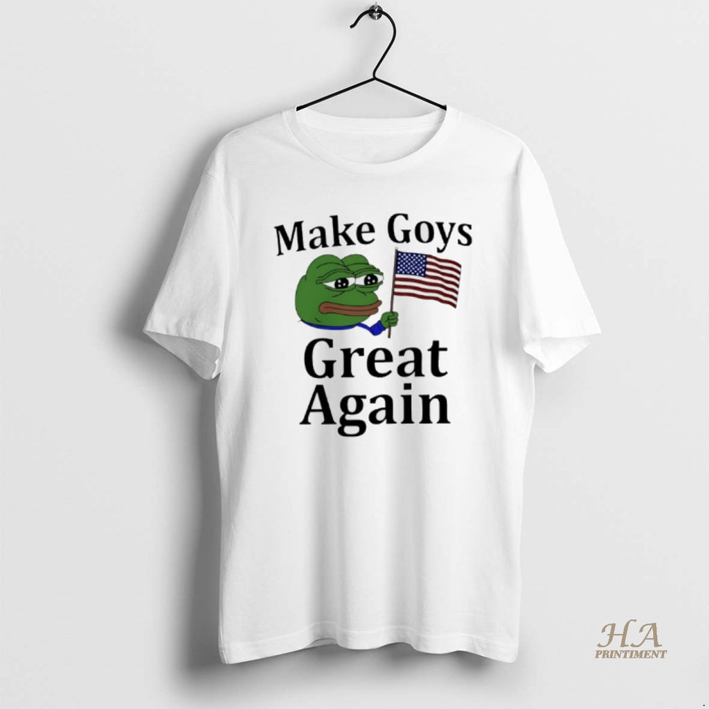 Official Make Goys Great Again Pepe The Frog American Flag Shirt Hoodie Sweatshirt | PurePodTees.com