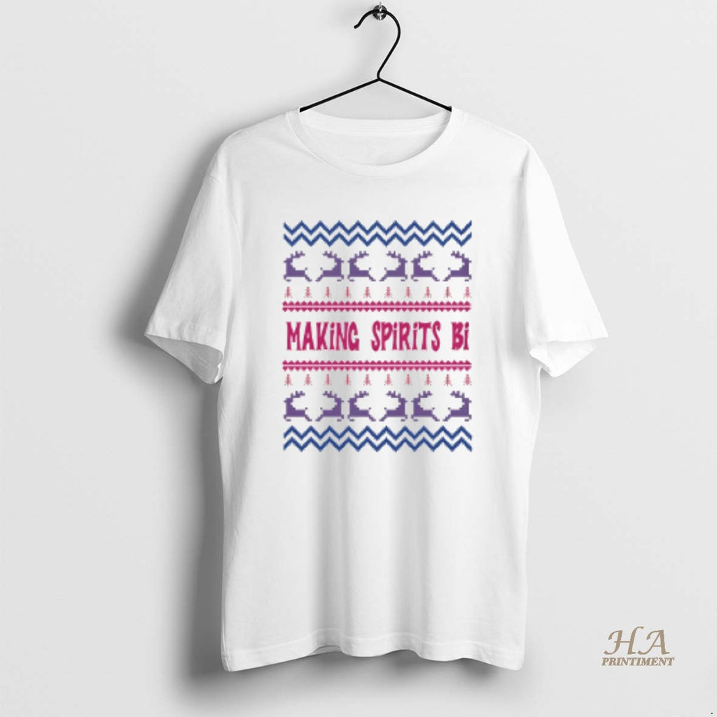 Official Making Spirits Bi Christmas Shirt Hoodie Sweatshirt | PurePodTees.com