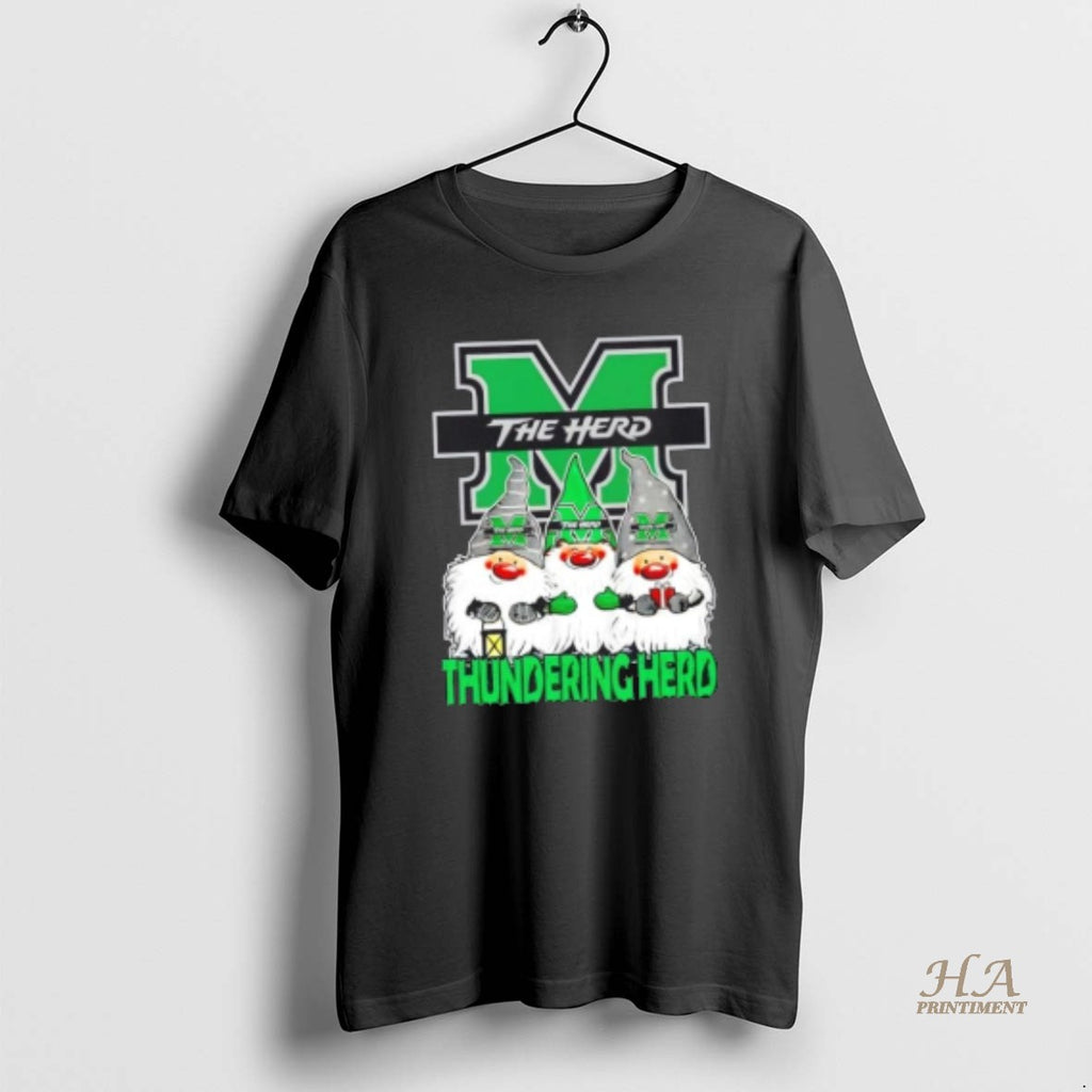 Official Marshall Thundering Herd X Gnomes Xmas Christmas Shirt Hoodie Sweatshirt | PurePodTees.com