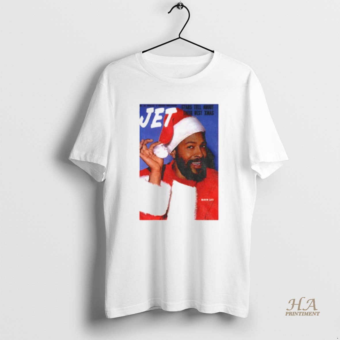 Official Marvin Gaye Black Santa Christmas Jet Magazine Cover Shirt Hoodie Sweatshirt | PurePodTees.com