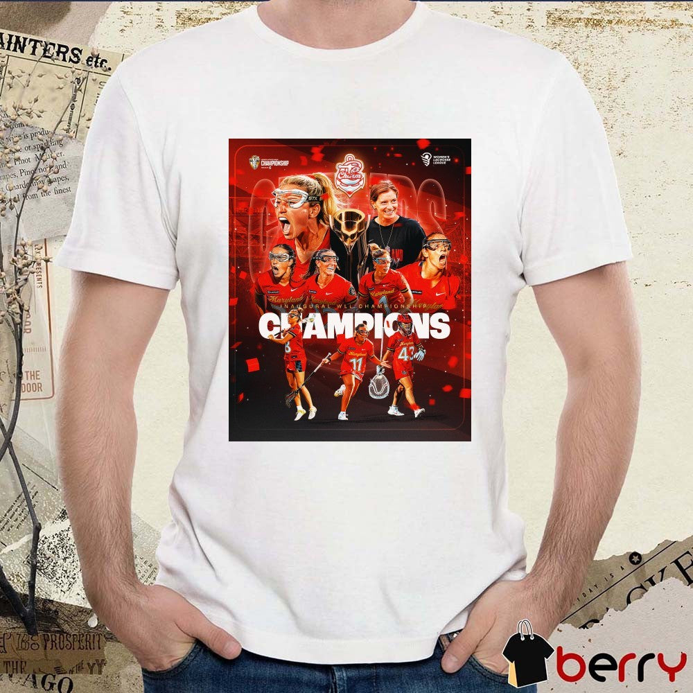 Maryland Charm 2026 Inaugural WLL Championship Champions Poster t-shirt