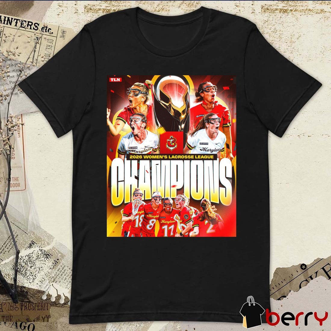 Maryland Charm 2026 Women’s Lacrosse League Champions Poster t-shirt